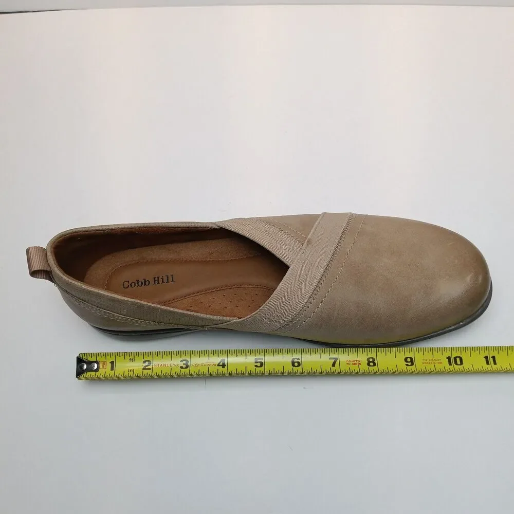 Cobb Hill Penfield Envelope Taupe Womens 11 Slip On Dress Flats